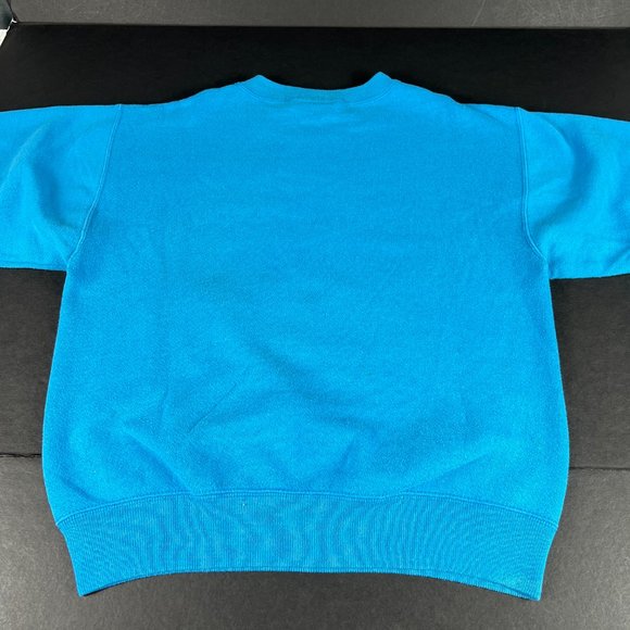 Y2K NFL Carolina Panthers Football Sweatshirt Fits Small Blue Crewneck Tag L - Picture 11 of 15